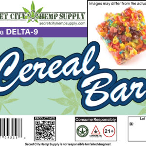 This fruity cereal bar contains 100MG of Delta-9.