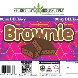 The Delta-9 brownie contains 100MG of Delta-9.